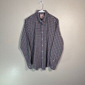 J Press Shirt Mens Large Button Down Long Sleeve Multicolor Plaid Cotton
